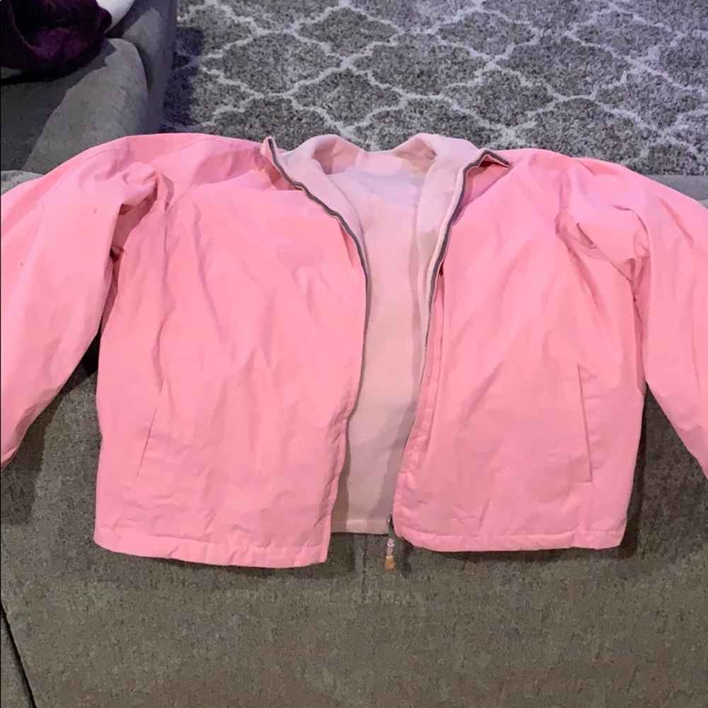 Pink rain jacket